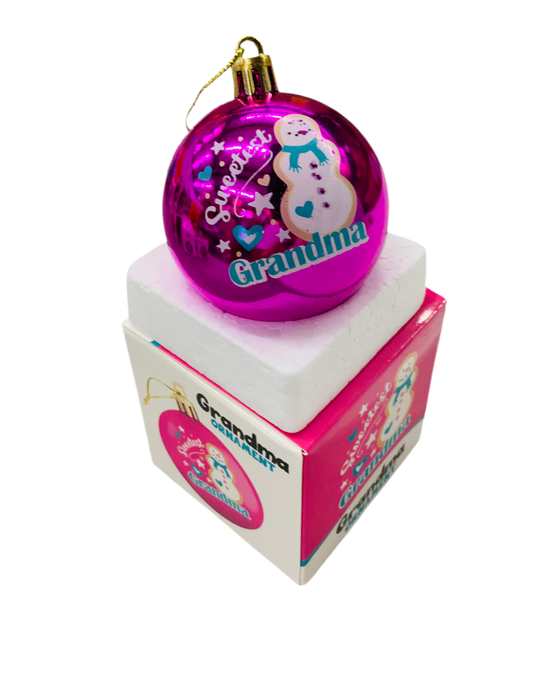 βοΈ Sweetest Grandma Snowman Ornament