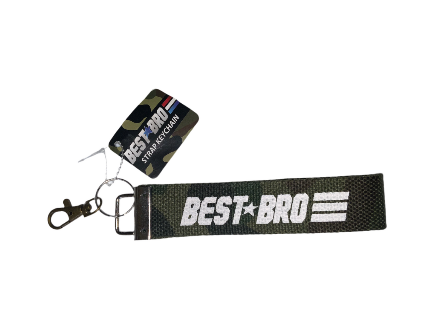Best Bro Strap Keychain – Camo Fabric Loop