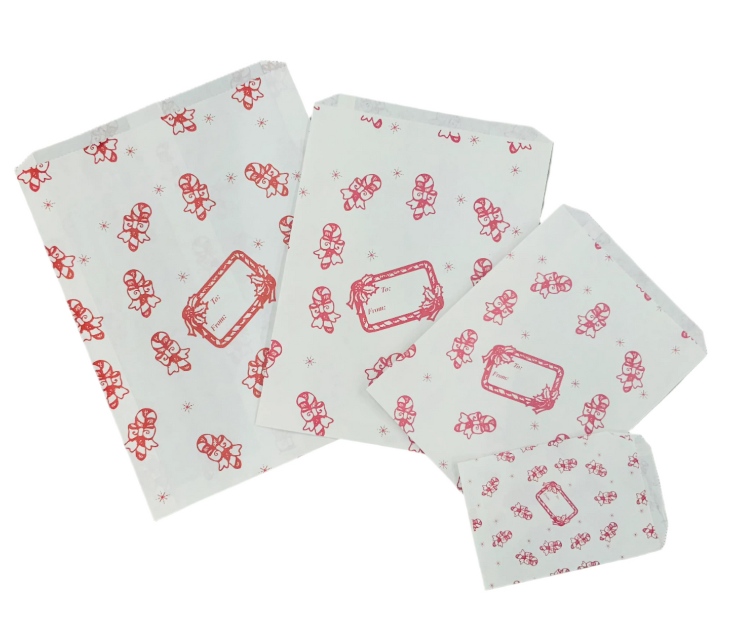 Extra Large Peppermint Paper Gift Bag (12"x16")