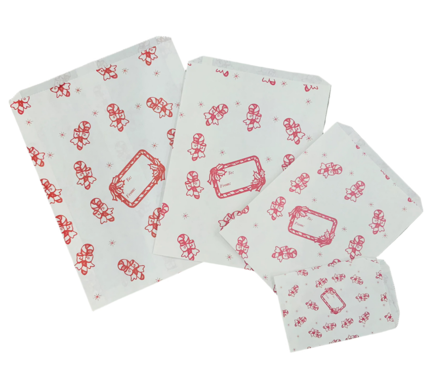 Extra Large Peppermint Paper Gift Bag (12"x16")