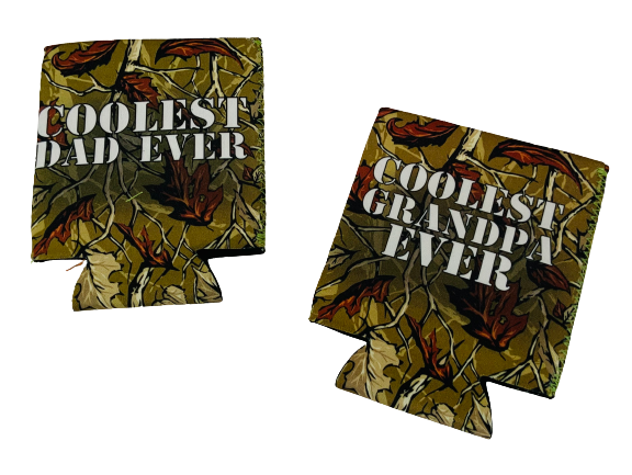 Camo Can Cooler – “Coolest Ever” (Random Dad or Grandpa)