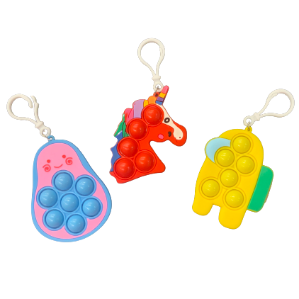 Mini Pop Fidget Keychain – Assorted Styles