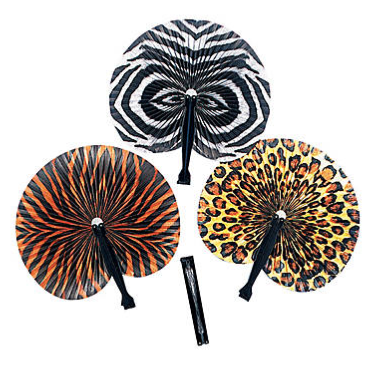 Animal Print Paper Fan – Assorted Designs
