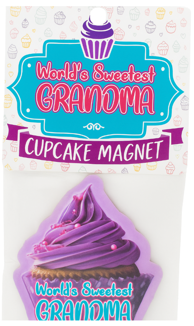 World’s Sweetest Grandma Cupcake Magnet 3"