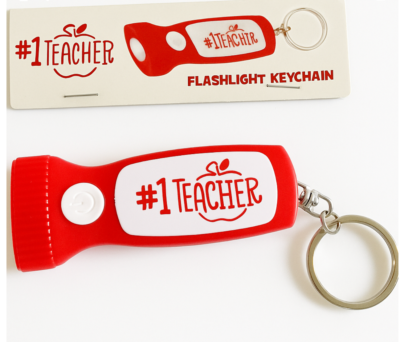 #1 Teacher Flashlight Keychain