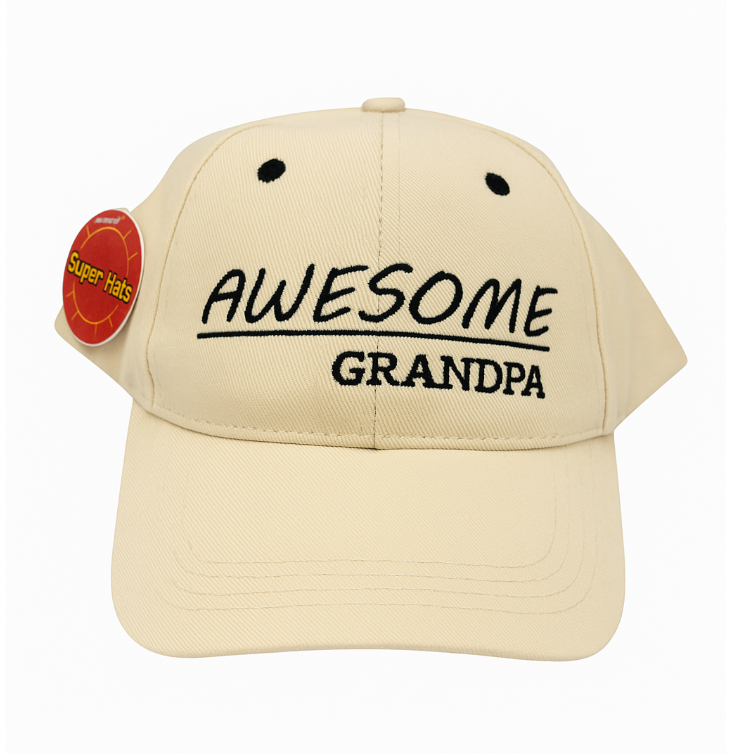 Awesome Grandpa Hat – Classic Tan Cap