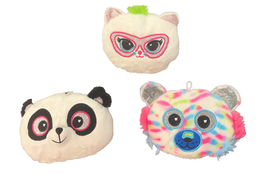 Plush Animal Face Pillow – Assorted Styles
