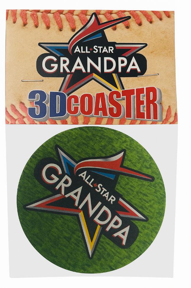 ⚾ All-Star Grandpa 3D Coaster