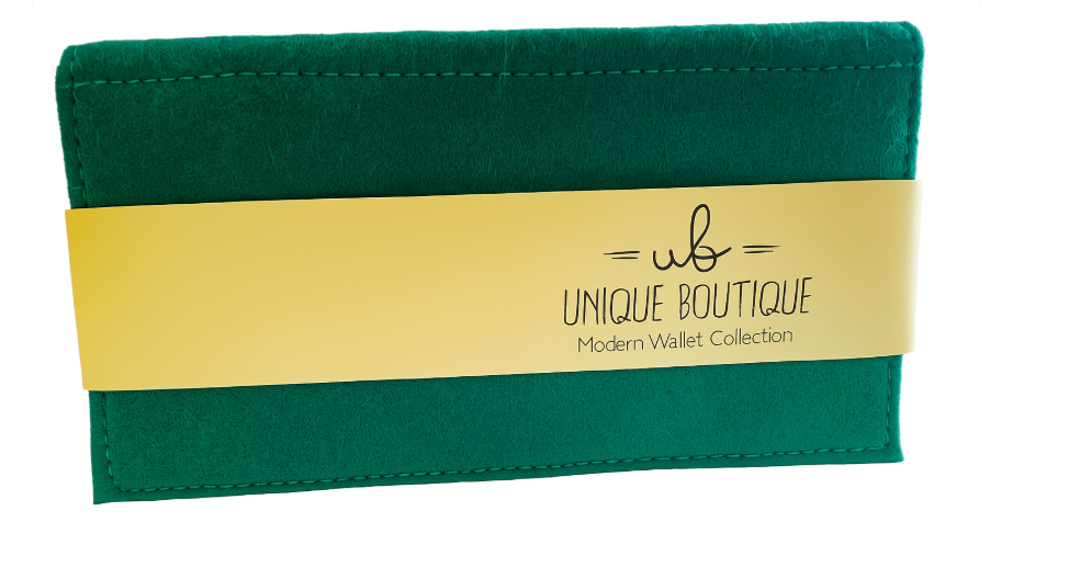 Felt Wallet FOREST GREEN – with Snap Closure