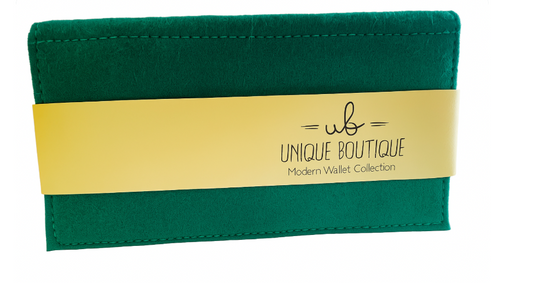 Felt Wallet FOREST GREEN –  with Snap Closure
