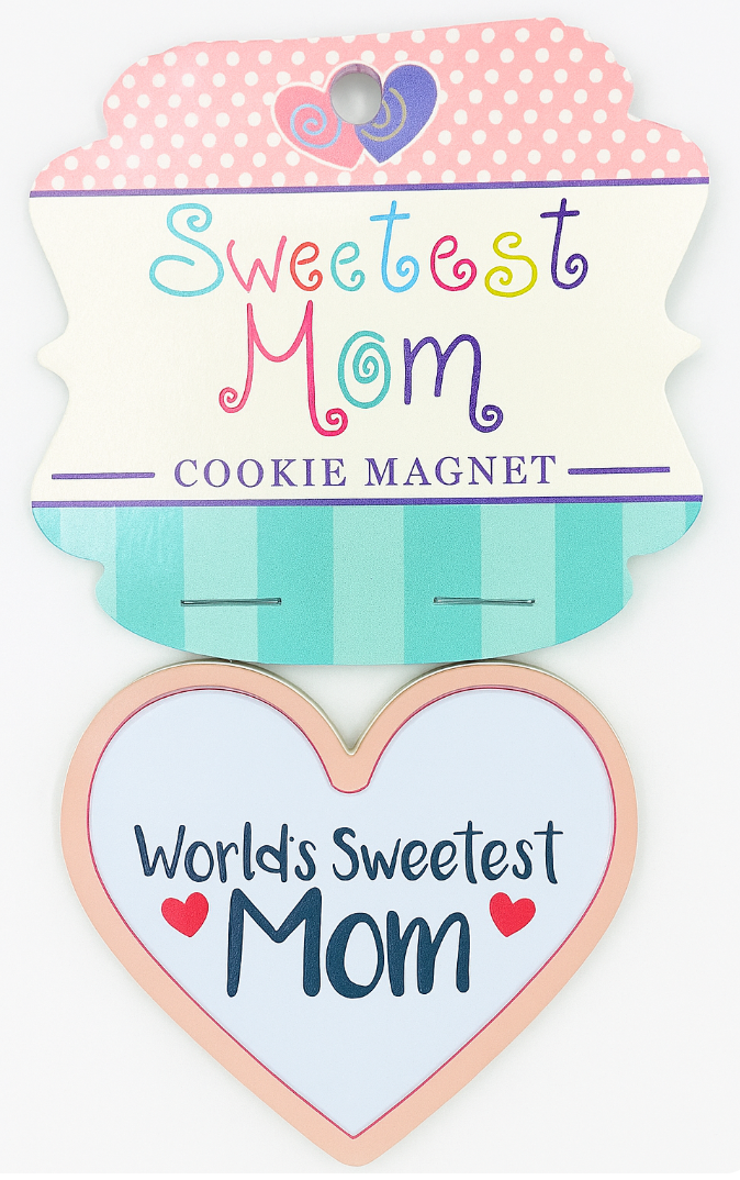 World's Sweetest Mom Heart Magnet (3")