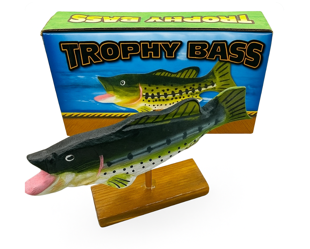 Trophy Bass on Display Stand