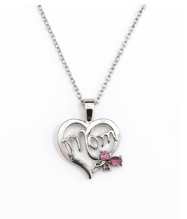 Heart Necklace for Mom – "Because I Love You" Gift