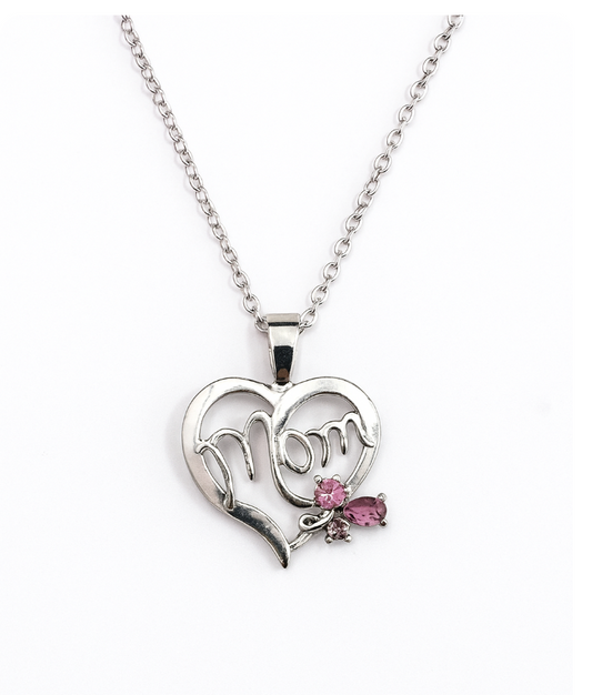 Heart Necklace for Mom β "Because I Love You" Gift