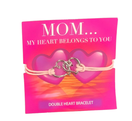 Mom Double Heart Bracelet