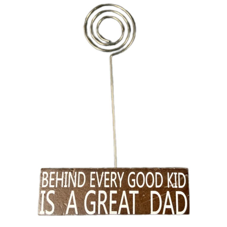 6" Dad Quote Photo Holder – “Great Dad”
