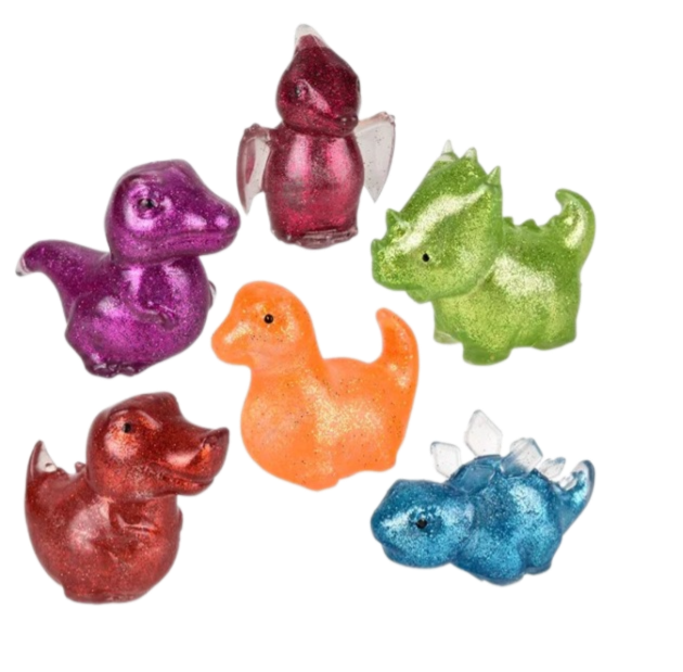 Squeezy Sugar Dinosaur – Glitter Fidget Toy