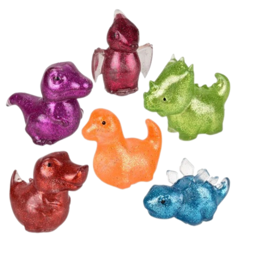 Squeezy Sugar Dinosaur β Glitter Fidget Toy
