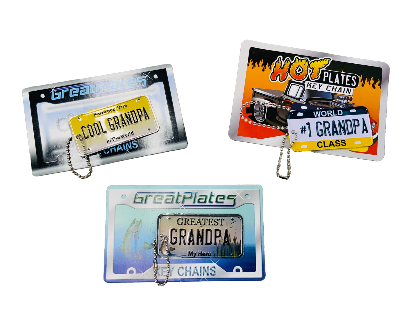 License Plate Keychain for Grandpa