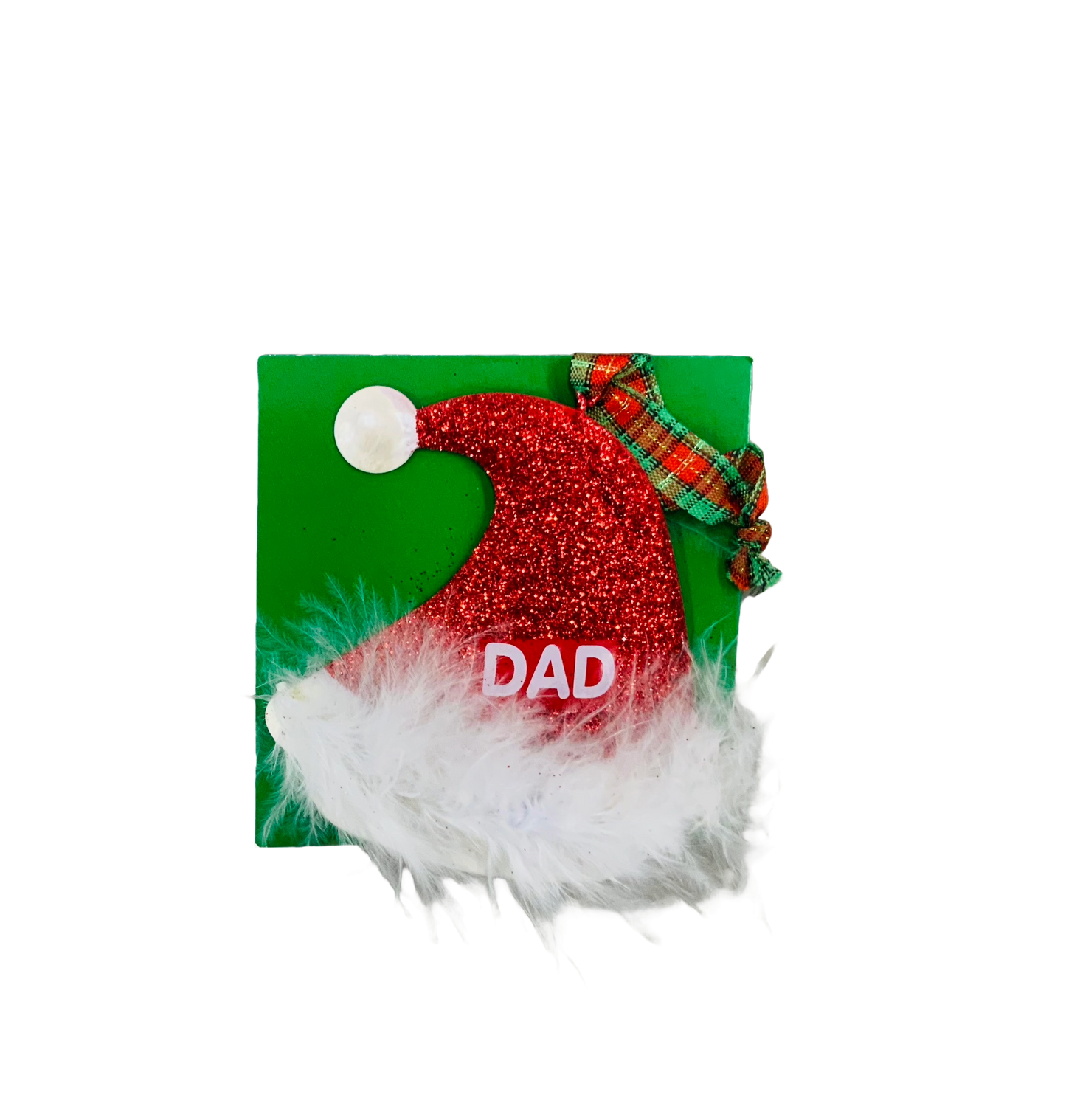 3.5" Dad Santa Hat Ornament