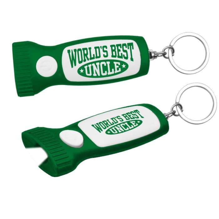 World's Best Uncle Flashlight Keychain