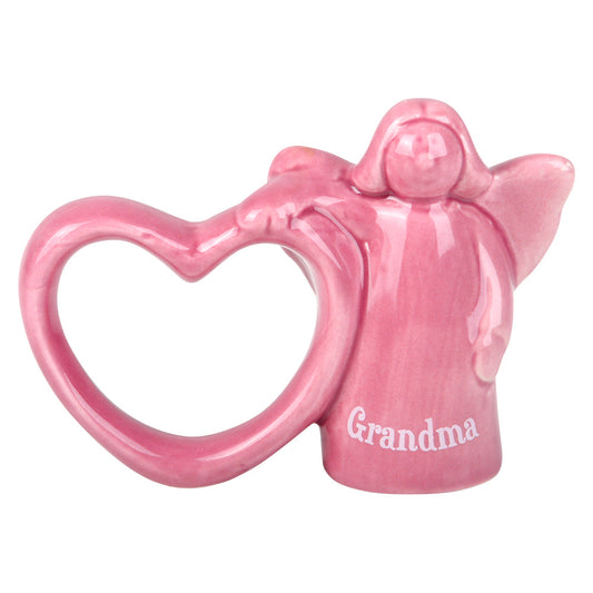 Pink Grandma Angel Ceramic Figurine