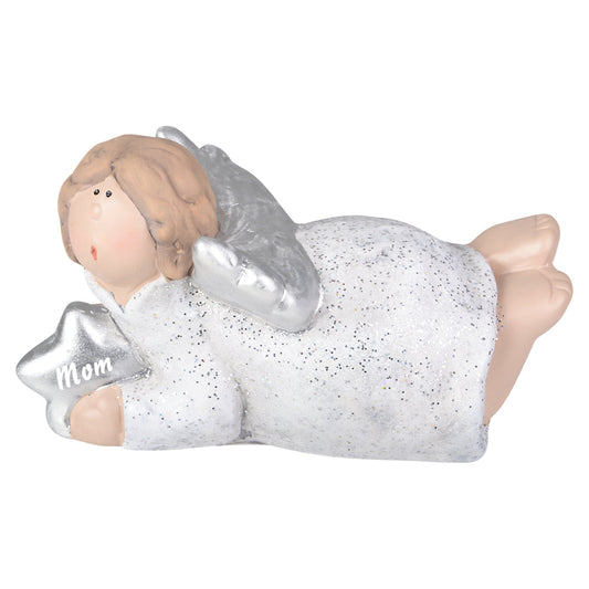 Mom Angel Holding Star – Ceramic Figurine