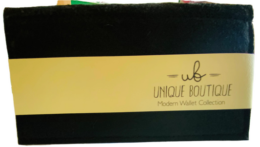 Felt Wallet BLACK –  with Snap Closure