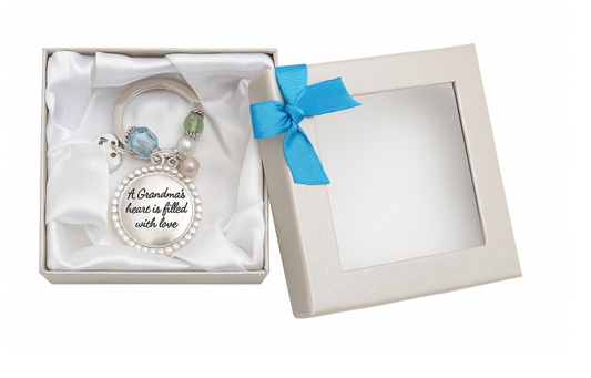 Grandma’s Heart Keychain – Gift Boxed