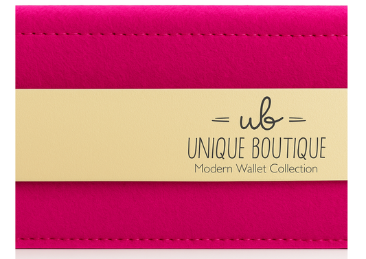 Felt Wallet FUSHSIA –  with Snap Closure