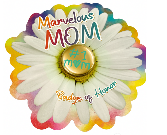 Marvelous Mom Button Pin – Badge of Honor