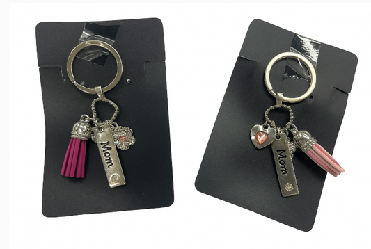 Mom Charm Keychain with Tassel