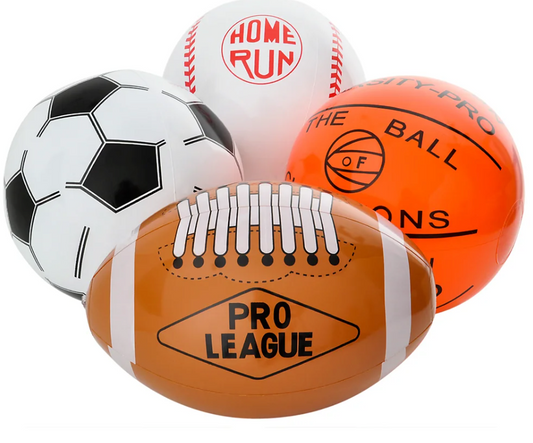 16" Inflatable Sports Ball – Assorted Styles