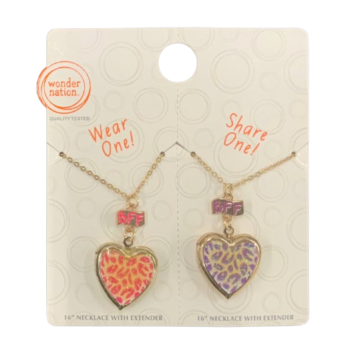 BFF Heart Necklace Set – Wear One, Share One!