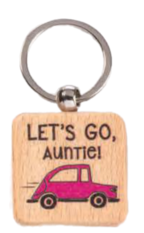 Wooden Keychain, Aunt