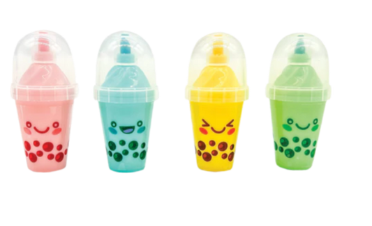 Mini Boba Tea Highlighter Set – Assorted Colors