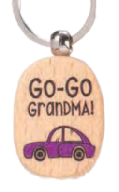 Wooden Keychain, Grandma