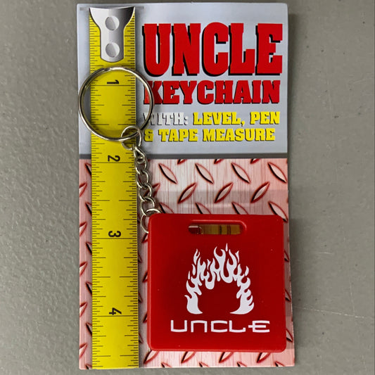 Uncle Keychain with Level, Pen, and Tape Measure