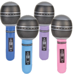 10.5" Inflatable Microphone – Assorted Colors